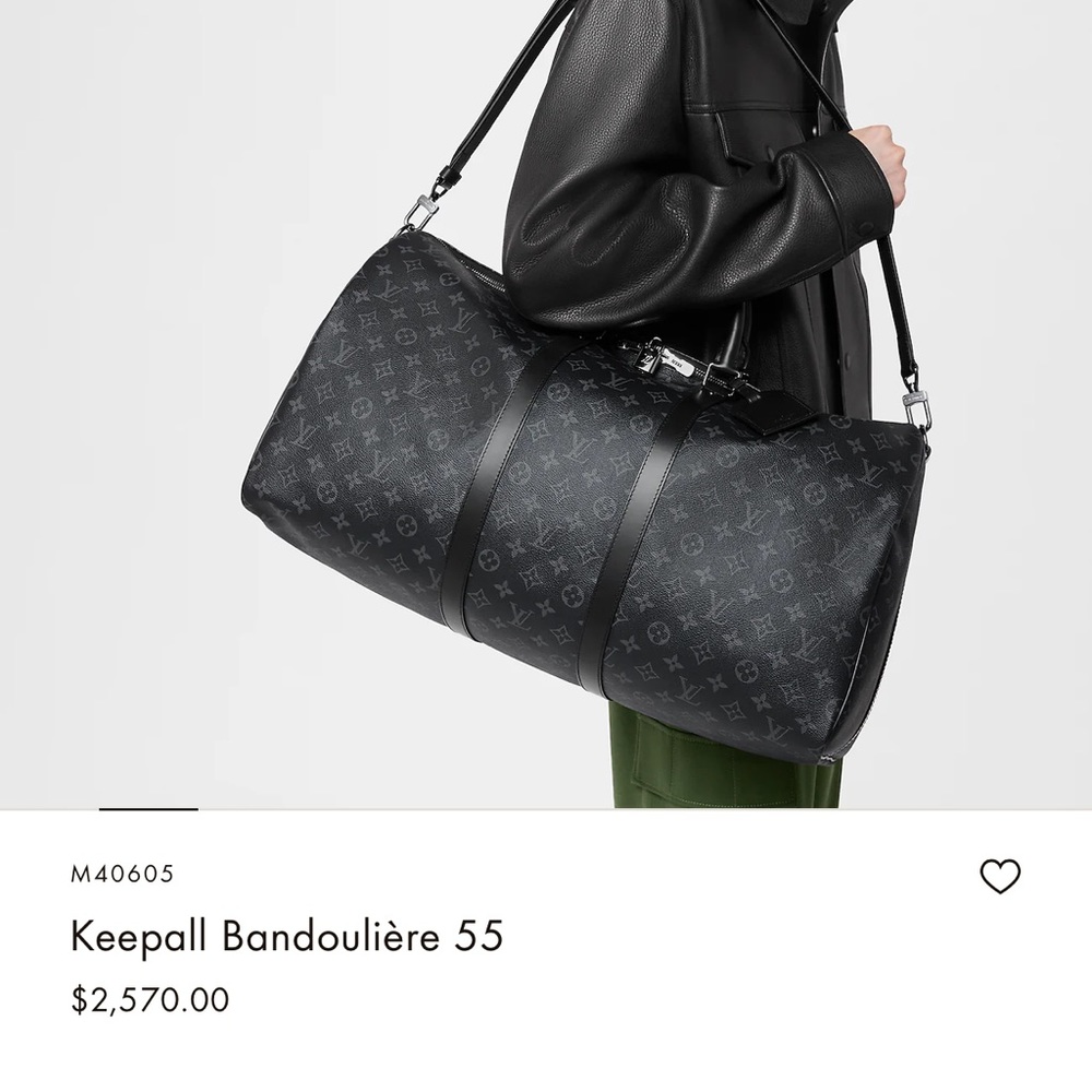 Louis Vuitton Product details

The beloved Keepall 55 Bandoulière